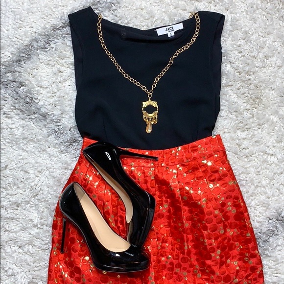Anthropologie Dresses & Skirts - Anthropologie Red Skirt Lauren Moffatt Red Skirt 0